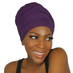 Stretch Jersey Knit Head Wrap - Royal Purple-Headwraps-Swagtastic Gear