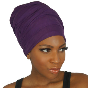 Stretch Jersey Knit Head Wrap - Royal Purple-Headwraps-Swagtastic Gear