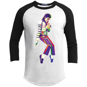 The King - Michael Jackson Mosaic | ?? Sleeve Raglan Tee-T-Shirts-Swagtastic Gear