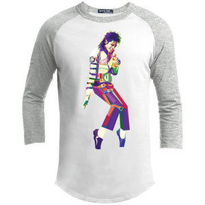 The King - Michael Jackson Mosaic | ?? Sleeve Raglan Tee-T-Shirts-Swagtastic Gear