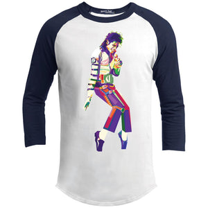 The King - Michael Jackson Mosaic | ?? Sleeve Raglan Tee-T-Shirts-Swagtastic Gear