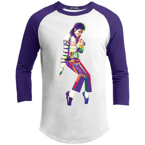 The King - Michael Jackson Mosaic | ?? Sleeve Raglan Tee-T-Shirts-Swagtastic Gear