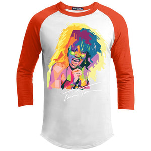 Tina Turner Mosaic | ?? Sleeve Raglan Tee-T-Shirts-Swagtastic Gear