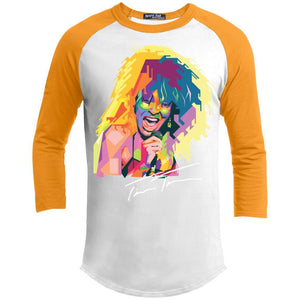 Tina Turner Mosaic | ?? Sleeve Raglan Tee-T-Shirts-Swagtastic Gear