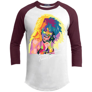 Tina Turner Mosaic | ?? Sleeve Raglan Tee-T-Shirts-Swagtastic Gear