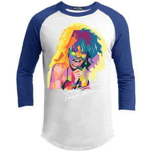 Tina Turner Mosaic | ?? Sleeve Raglan Tee-T-Shirts-Swagtastic Gear